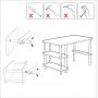 Moon skrivebord 120x70 cm - Sort/furu
