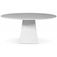 Pegani rundt spisebord i hvit marmor - D150 cm Pegani rundt spisebord i hvit marmor - D150 cm
