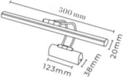 Fleet vegglampe B: 50 cm - Gull Fleet vegglampe B: 50 cm - Gull