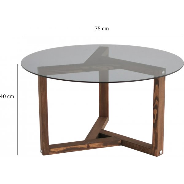 Miro salongbord Ø75 cm - Fume Miro salongbord Ø75 cm - Fume