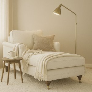 Divan lenestol hvit bouclé - Howard Divan lenestol hvit bouclé - Howard