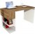 Alphonzo skrivebord - Hvit/valnøtt