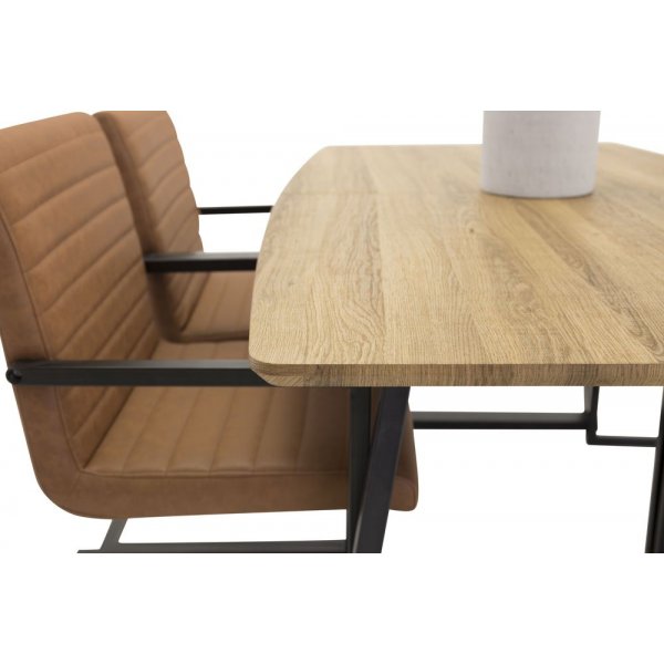 Karmstol Fortina - Svart / Brun PU