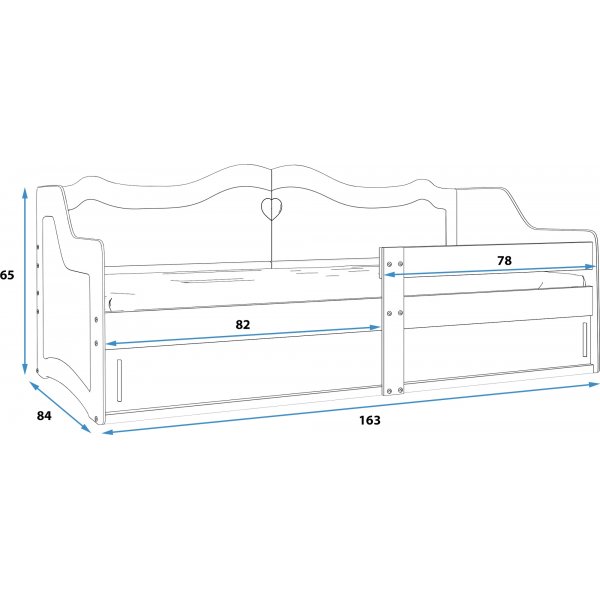 Julia sprinkelseng 80 x 160 cm - Hvit Julia sprinkelseng 80 x 160 cm - Hvit