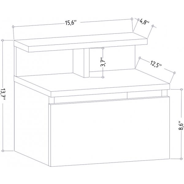 Alice nattbord - Eik