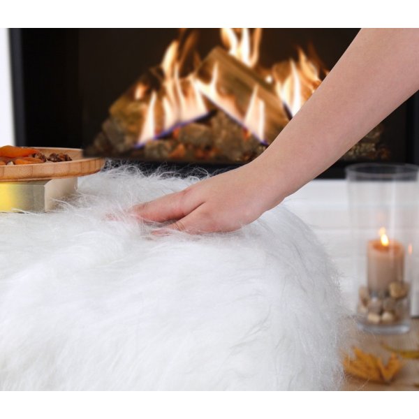 Hjortepuff - Hvit Hjortepuff - Hvit