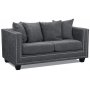 Temple Double Deco 2-seters sofa - Gr / slv nagler