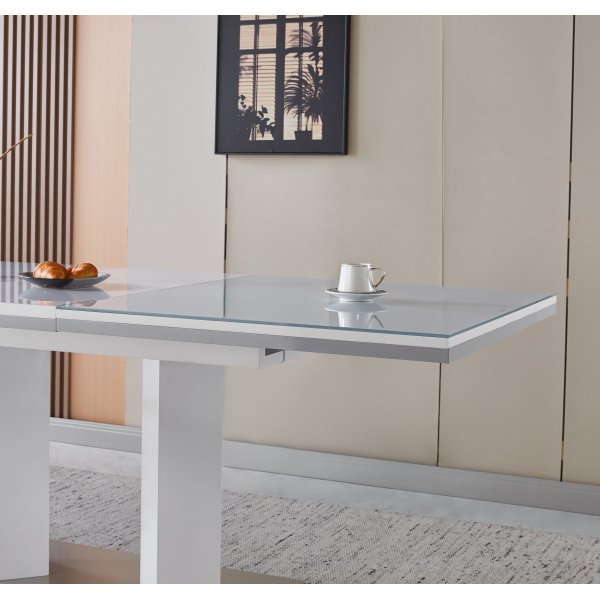 Colombia spisebord uttrekkbart 160-200 cm - Hvit