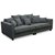 Brandy Lounge - 4-seters sofa XL (mørkegrå)