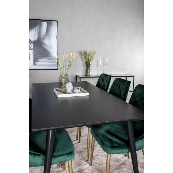 Dip spisebord 180 x 90 cm - Sort Dip spisebord 180 x 90 cm - Sort