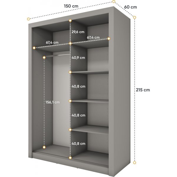 Einar garderobe 17 - Grå Einar garderobe 17 - Grå