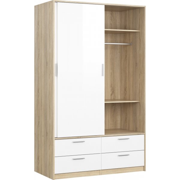 Line garderobe - Eik/hvit Line garderobe - Eik/hvit
