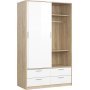 Line garderobe - Eik/hvit