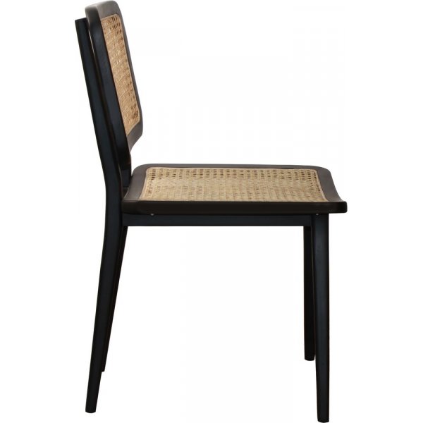 Siknäs stol - Svart mahogny/rotting + Møbelføtter Siknäs stol - Svart mahogny/rotting + Møbelføtter