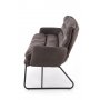 Gerda XL sofa - Mrk gr/svart