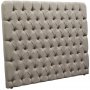Romance Sengegavl med knappar 160 x 160 cm - Grbeige