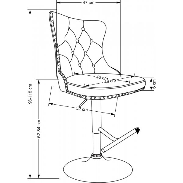 Barkrakk mørkegrønn med gassløft Barkrakk mørkegrønn med gassløft