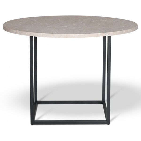 Dexter rundt spisebord i travertin 105 cm