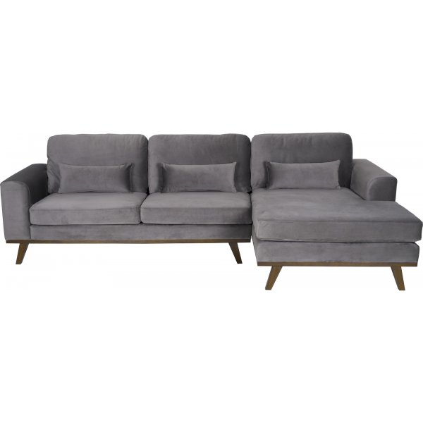 Ranger divansofa høyre - Muldvarpfarget fløyel + Flekkfjerner for møbler Ranger divansofa høyre - Muldvarpfarget fløyel + Flekkfjerner for møbler