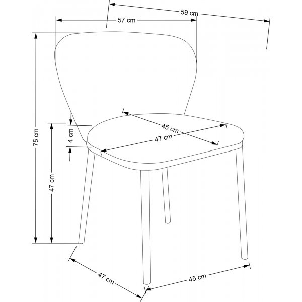Cadeira spisestuestol 518 - Krem Cadeira spisestuestol 518 - Krem
