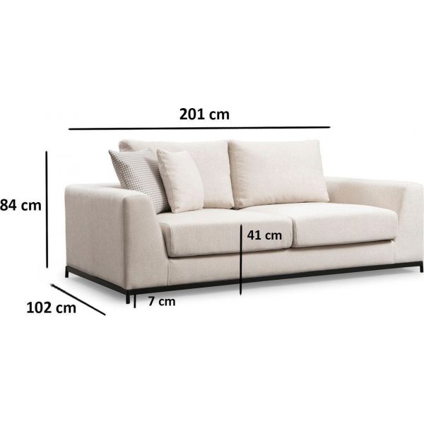 Line 3-seters sofa - Beige Line 3-seters sofa - Beige