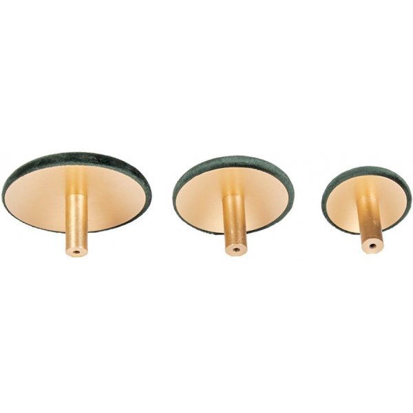 Giza Veggknapper for oppheng - Mørkegrønn / messing - 3 stk Giza Veggknapper for oppheng - Mørkegrønn / messing - 3 stk