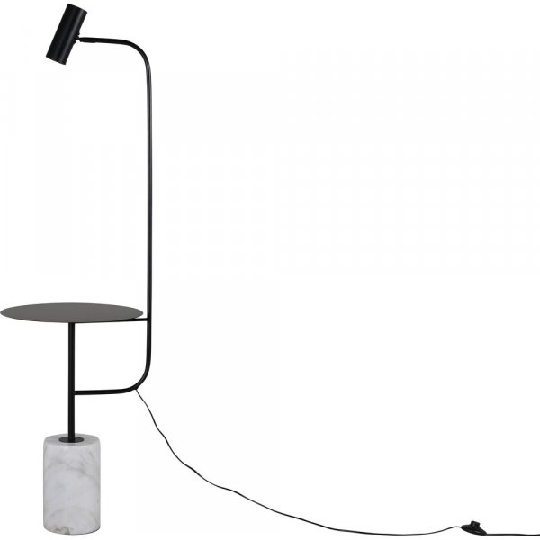 Malsta bordlampe - Hvit marmor / svart