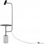 Malsta bordlampe - Hvit marmor / svart