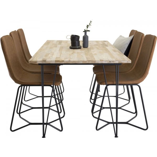 Spisestol Montego - Svart / Brun PU Spisestol Montego - Svart / Brun PU