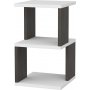 Carter nattbord - Hvit/mrk eik