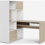 Function Plus skrivebord 135,2 x 100,2 x 153 cm - Hvit/eik