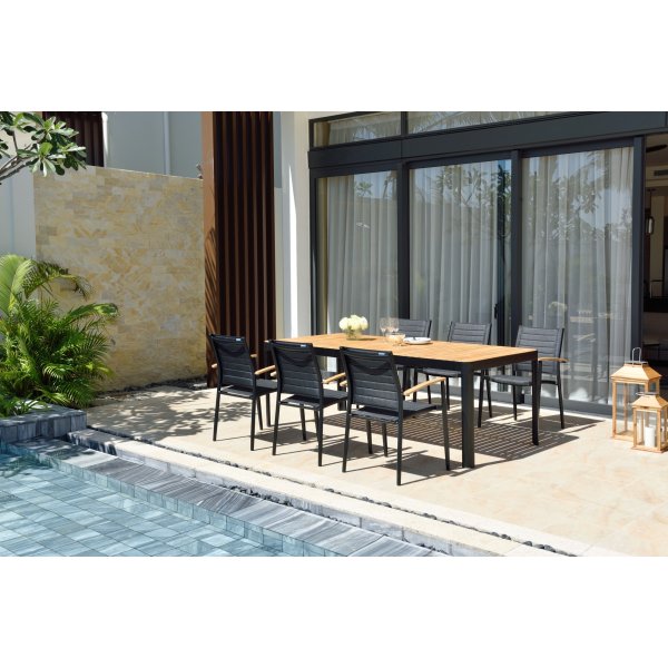 Portals spisegruppe 14 - Sort/teak Portals spisegruppe 14 - Sort/teak