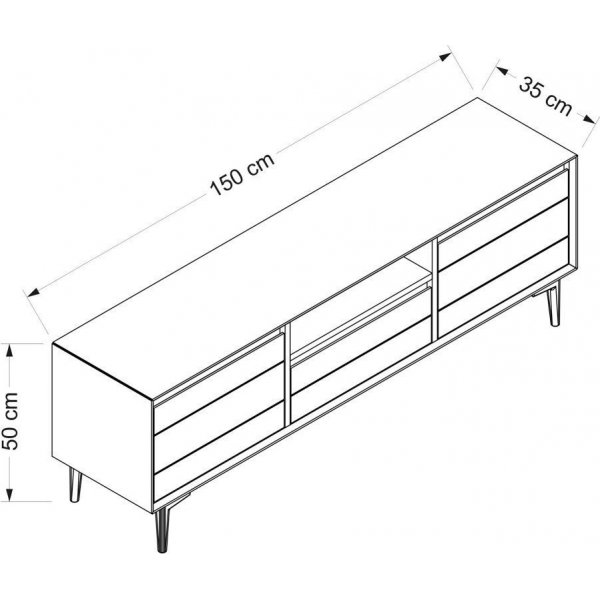 Lerry mediabenk - antrasitt