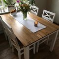 Kundebilde Dalar�s spisebord 140 cm - hvit / oljet eik