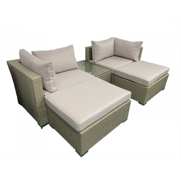 Utendørs sofagruppe - Grå rotting Utendørs sofagruppe - Grå rotting