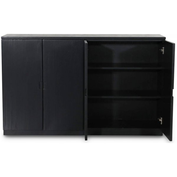 Level sideboard med glatte dører B140 cm - Svart Level sideboard med glatte dører B140 cm - Svart