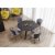 Svimmel rundt spisebord med keramisk topp 130x130-180 cm