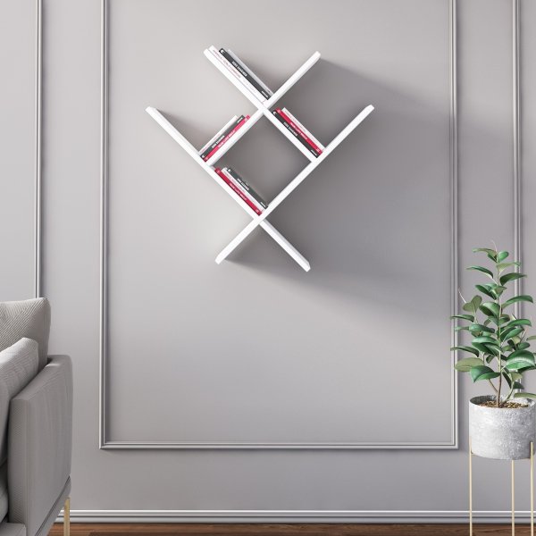 Valle vegghylle - Hvit