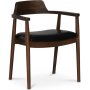 Alvares lenestol - Teak/Sort PU