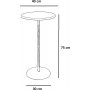Stilig sidebord 40 cm - Sort/valntt