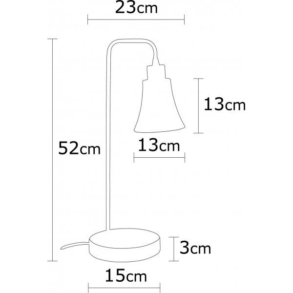 Foca bordlampe - Kobber