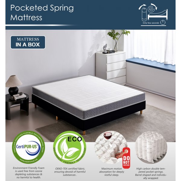 Madrassposefjærer i Tencel-stoff Madrassposefjærer i Tencel-stoff