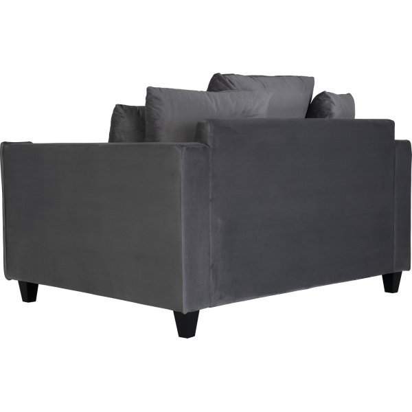 Brandy Lounge lenestol - 1,5-seter sofa (sølvgrå velvet) + Flekkfjerner for møbler Brandy Lounge lenestol - 1,5-seter sofa (sølvgrå velvet) + Flekkfjerner for møbler