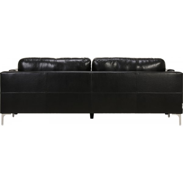 Sofa 3-seter sort PU - Cansas