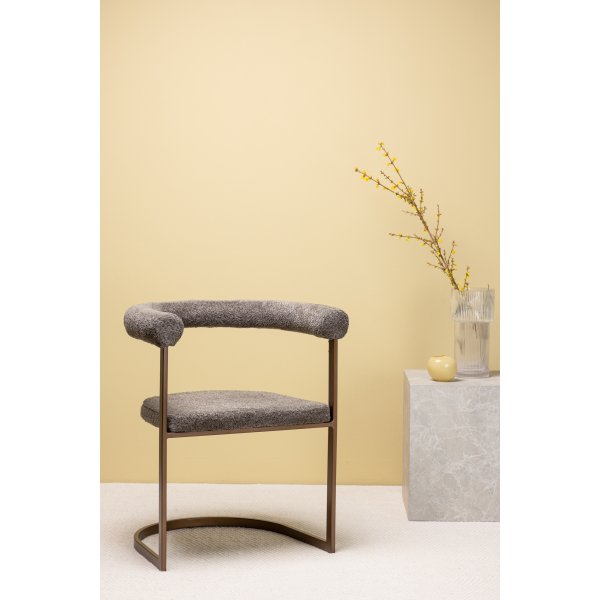 Morgen spisestuestol - Brun boucle Morgen spisestuestol - Brun boucle