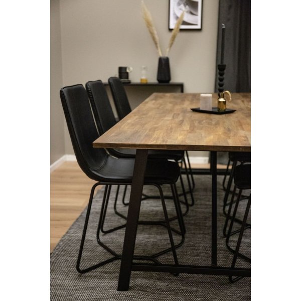 Spisebord Bohuslän 250 cm - Svart / Mørk Teak Spisebord Bohuslän 250 cm - Svart / Mørk Teak