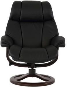 Hjellegjerde General lenestol med fotskammel - Sort/espresso Hjellegjerde General lenestol med fotskammel - Sort/espresso