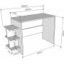 Sky skrivebord - Antrasitt