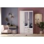 Henna garderobe 105 x 50 x 210 cm - Hvit