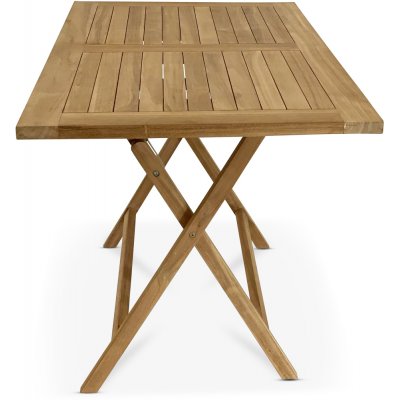 Grunnebo sammenleggbart spisebord 120 cm - Teak + Mbelpleiesett for tekstiler